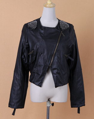 外貿服裝批發、廣州女裝批發、韓版PU皮夾克短外套_服裝服飾_世界工廠網中國產品信息庫