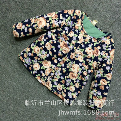 【外貿童裝兒童純棉加棉花朵童上衣女童韓版田園開衫外套童棉衣1674】臨沂市蘭山區俊韓服裝批發商行 - 產品庫